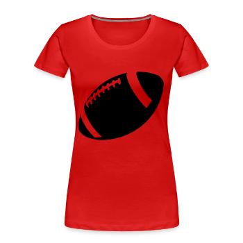 American Football - Women's Premium Organic T-Shirt - red - Front - Mia (176cm)