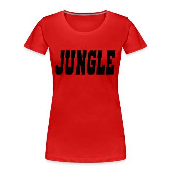 jungle - Women's Premium Organic T-Shirt - red - Front - Mia (176cm)