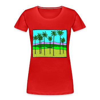 strauecher buesche shrubbery garten garden plants1 - Frauen Premium Bio T-Shirt - Rot - Vorne - Mia (176cm)