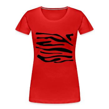 Zebra Print 1 - Women's Premium Organic T-Shirt - red - Front - Mia (176cm)