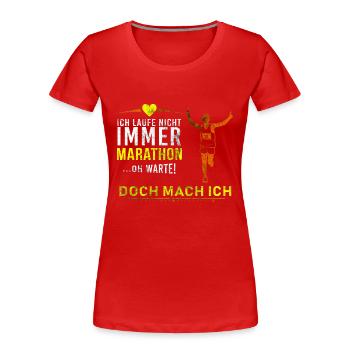 Marathon - Frauen Premium Bio T-Shirt - Rot - Vorne - Mia (176cm)