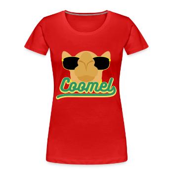 Cute Camel 3 04 - Frauen Premium Bio T-Shirt - Rot - Vorne - Mia (176cm)