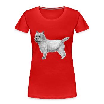 Cairn Terrier - Women's Premium Organic T-Shirt - red - Front - Mia (176cm)