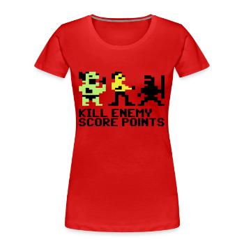 Gamer geek sack - Women's Premium Organic T-Shirt - red - Front - Mia (176cm)