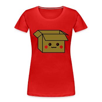 Cute Carton - Frauen Premium Bio T-Shirt - Rot - Vorne - Mia (176cm)