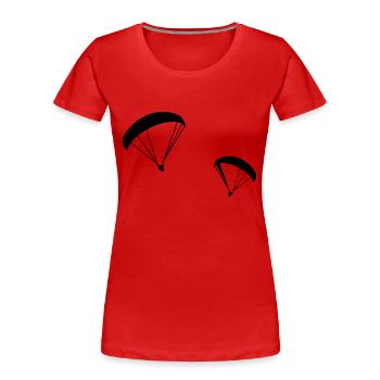 Parapente, parapente, parapente, vol à voile - T-shirt bio Premium Femme - rouge - Devant - Mia (176cm)