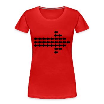 Pfeile - Frauen Premium Bio T-Shirt - Rot - Vorne - Mia (176cm)