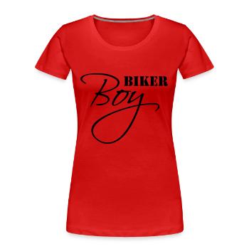 Biker Boy - Frauen Premium Bio T-Shirt - Rot - Vorne - Mia (176cm)