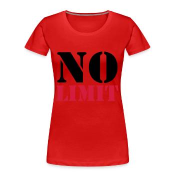 No Limit - Frauen Premium Bio T-Shirt - Rot - Vorne - Mia (176cm)