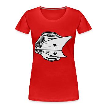 vacances de navire de croisière croisière voyage - T-shirt bio Premium Femme - rouge - Devant - Mia (176cm)