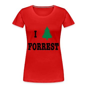 I heart Forrest - Frauen Premium Bio T-Shirt - Rot - Vorne - Mia (176cm)