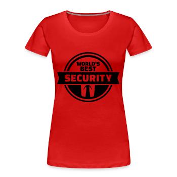 Security - Frauen Premium Bio T-Shirt - Rot - Vorne - Mia (176cm)