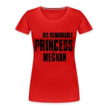 HT Royal Wedding Remarkable Princess black - Women's Premium Organic T-Shirt - red - Front - Mia (176cm)