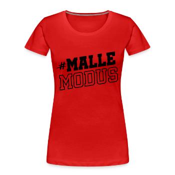 malle modus design - Frauen Premium Bio T-Shirt - Rot - Vorne - Mia (176cm)