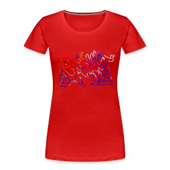 Hip Hop Breakdance Garçons Filles Hiphop Bboy BGir - T-shirt bio Premium Femme - rouge - Devant - Mia (176cm)