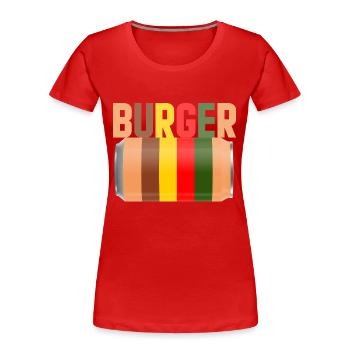 Burger Fast Food - Frauen Premium Bio T-Shirt - Rot - Vorne - Mia (176cm)