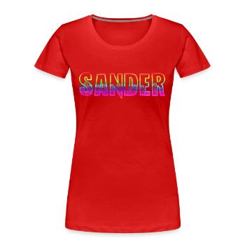 sander rs regenbogen - Frauen Premium Bio T-Shirt - Rot - Vorne - Mia (176cm)