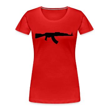 Gewehr icon symbol - Frauen Premium Bio T-Shirt - Rot - Vorne - Mia (176cm)