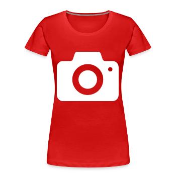 Photographie Movie Camera Fotograf - Frauen Premium Bio T-Shirt - Rot - Vorne - Mia (176cm)