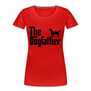 Le Labrador Retriever Dogfather Godfather Style - T-shirt bio Premium Femme - rouge - Devant - Mia (176cm)