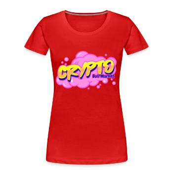 Krypto-Bullenmarkt - Frauen Premium Bio T-Shirt - Rot - Vorne - Mia (176cm)