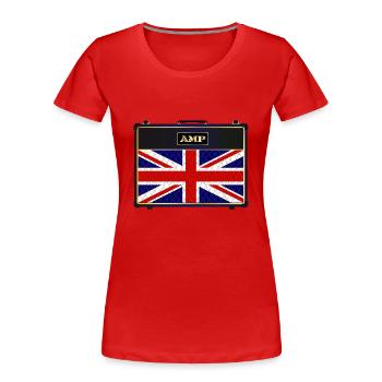 Union Jack Gitarrenverstärker - Frauen Premium Bio T-Shirt - Rot - Vorne - Mia (176cm)