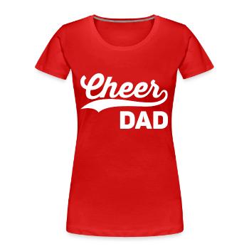 Cheer Dad The Only Thing I Flip Is My Wallet Gymna - Frauen Premium Bio T-Shirt - Rot - Vorne - Mia (176cm)