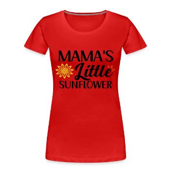Mama´s Little Sunflower - Frauen Premium Bio T-Shirt - Rot - Vorne - Mia (176cm)