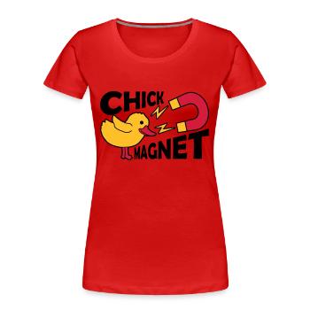 Casanova Chick Magnet Frauenheld - Frauen Premium Bio T-Shirt - Rot - Vorne - Mia (176cm)