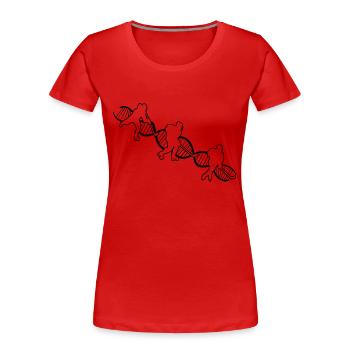 Hockey sur glace Cadeau Sports d’hiver Équipe de hockey sur glace - T-shirt bio Premium Femme - rouge - Devant - Mia (176cm)
