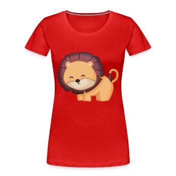 Cute lion - T-shirt bio Premium Femme - rouge - Devant - Mia (176cm)