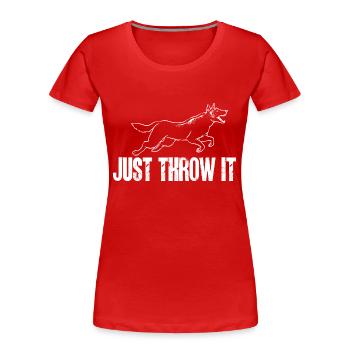 Malinois Berger Belge Malines Chien - T-shirt bio Premium Femme - rouge - Devant - Mia (176cm)
