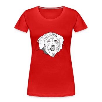 Havanese - Women's Premium Organic T-Shirt - red - Front - Mia (176cm)