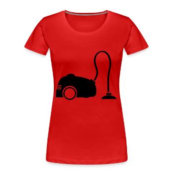 vacuum cleaner - Women's Premium Organic T-Shirt - red - Front - Mia (176cm)