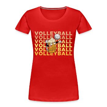 Volleyball Beer Beer Drinker Volleyball Coach - Women's Premium Organic T-Shirt - red - Front - Mia (176cm)