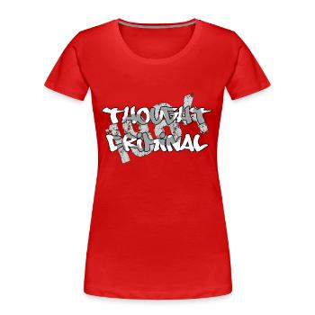 Pensée criminelle - 1984 - T-shirt bio Premium Femme - rouge - Devant - Mia (176cm)