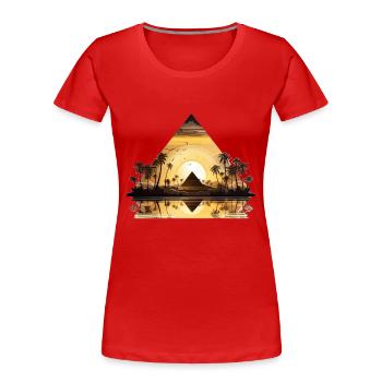 Ägypten Ägypten Isis Pharaonen Pharaonen Pyramide Afrika - Frauen Premium Bio T-Shirt - Rot - Vorne - Mia (176cm)