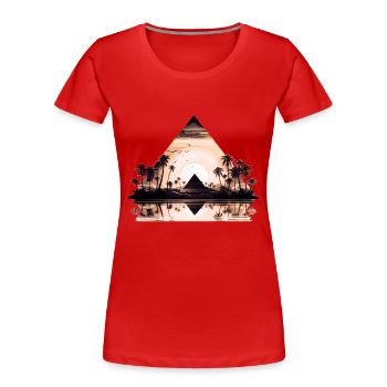 Ägypten Ägypten Isis Pharaonen Pharaonen Pyramide Afrika - Frauen Premium Bio T-Shirt - Rot - Vorne - Mia (176cm)