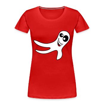 Ghost - Women's Premium Organic T-Shirt - red - Front - Mia (176cm)