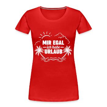 Sommerurlaub Urlauber Urlaub - Frauen Premium Bio T-Shirt - Rot - Vorne - Mia (176cm)