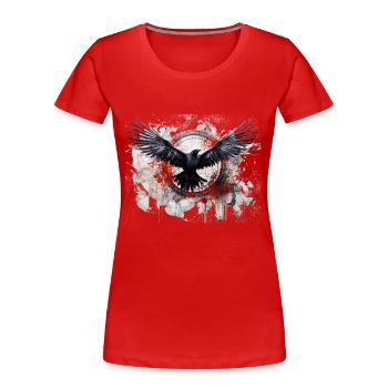 Raven - Women's Premium Organic T-Shirt - red - Front - Mia (176cm)