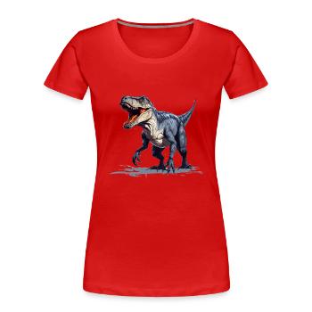 Raubvogel - Frauen Premium Bio T-Shirt - Rot - Vorne - Mia (176cm)