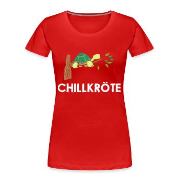 Chill Toad Sleep Shirt Nightgown Turtle - Women's Premium Organic T-Shirt - red - Front - Mia (176cm)