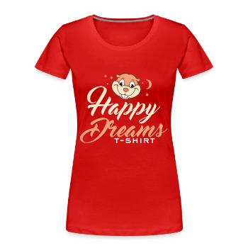 Sweet Dreams shirt - Happy Dreams T shirt - Women's Premium Organic T-Shirt - red - Front - Mia (176cm)