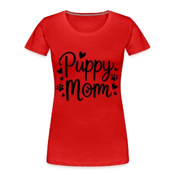 puppy dog - Women's Premium Organic T-Shirt - red - Front - Mia (176cm)