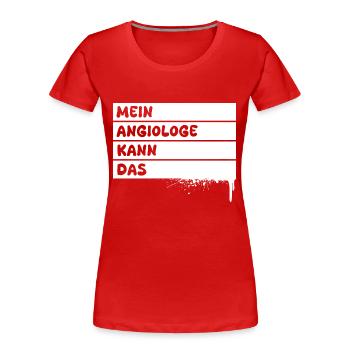 Occupation: Angiologist - Women's Premium Organic T-Shirt - red - Front - Mia (176cm)
