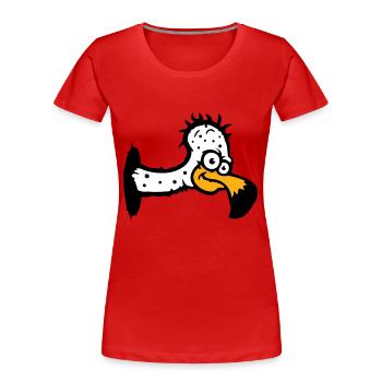 Vulture Scavenger Bird Funny Vultures Vulture Vulture Fun - Women's Premium Organic T-Shirt - red - Front - Mia (176cm)