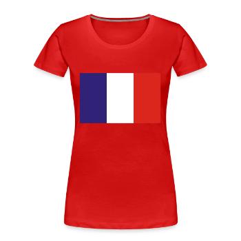 France - Women's Premium Organic T-Shirt - red - Front - Mia (176cm)