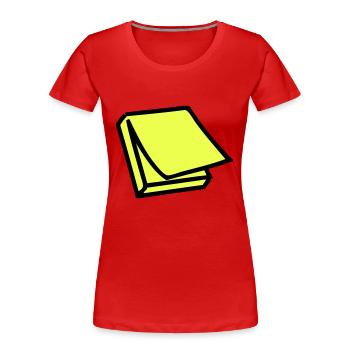 Postit - Frauen Premium Bio T-Shirt - Rot - Vorne - Mia (176cm)