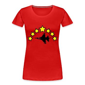 jet stars - Women's Premium Organic T-Shirt - red - Front - Mia (176cm)